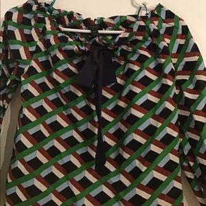 J Crew Ratti print top, xxs.